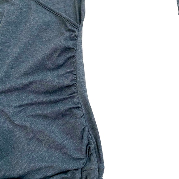 Weavers Girl Heather Blue With White Floral Print Tunic Top Mini Dress,Juniors M - Picture 6 of 11